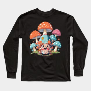 a crowd of mushrooms Long Sleeve T-Shirt